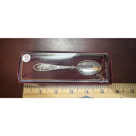 Vintage Bates & Klinke Sterling Silver Plymouth Mass. Spoon 4¼" New in Box - Picture 4 of 6